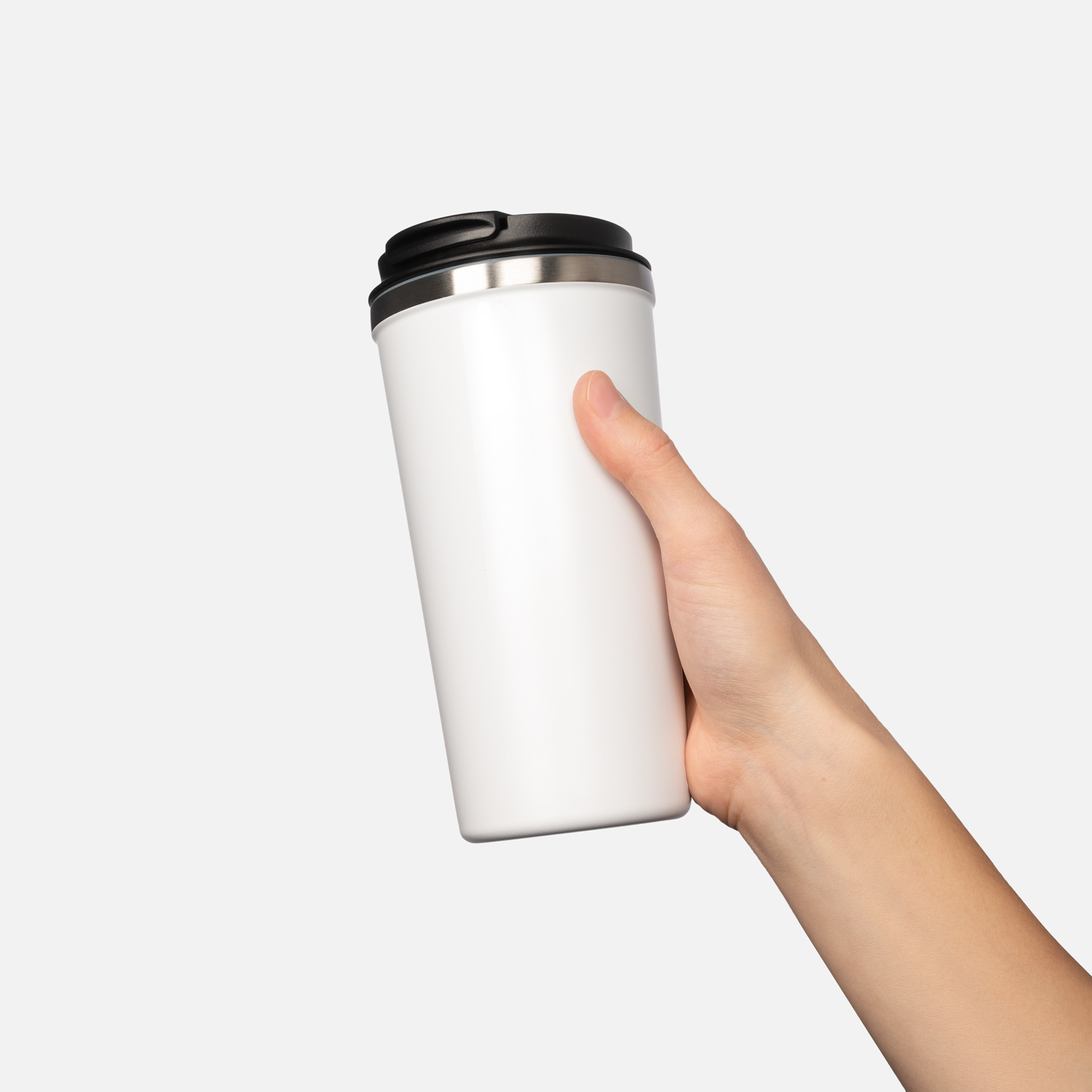 Термокружка вакуумная Palermo, белая, гладкое покрытие-5