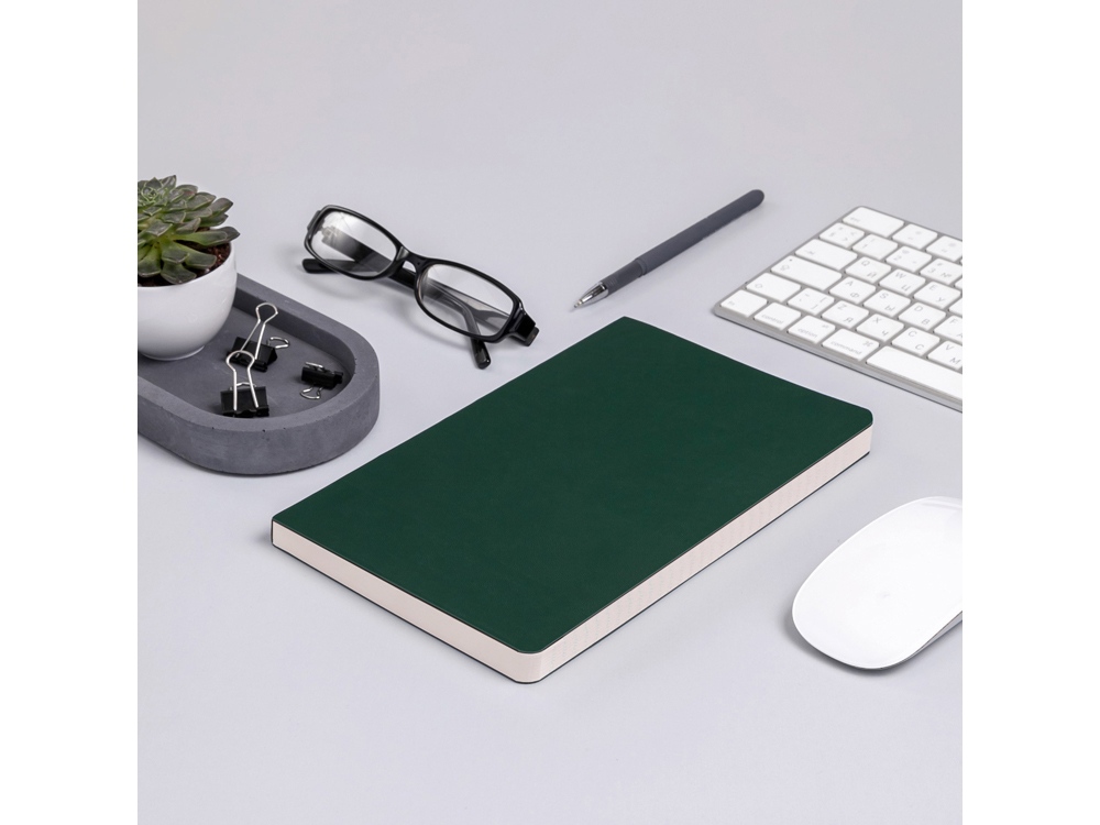 Ежедневник А5 недатированный Megapolis Velvet Flex, темно-зеленый-9