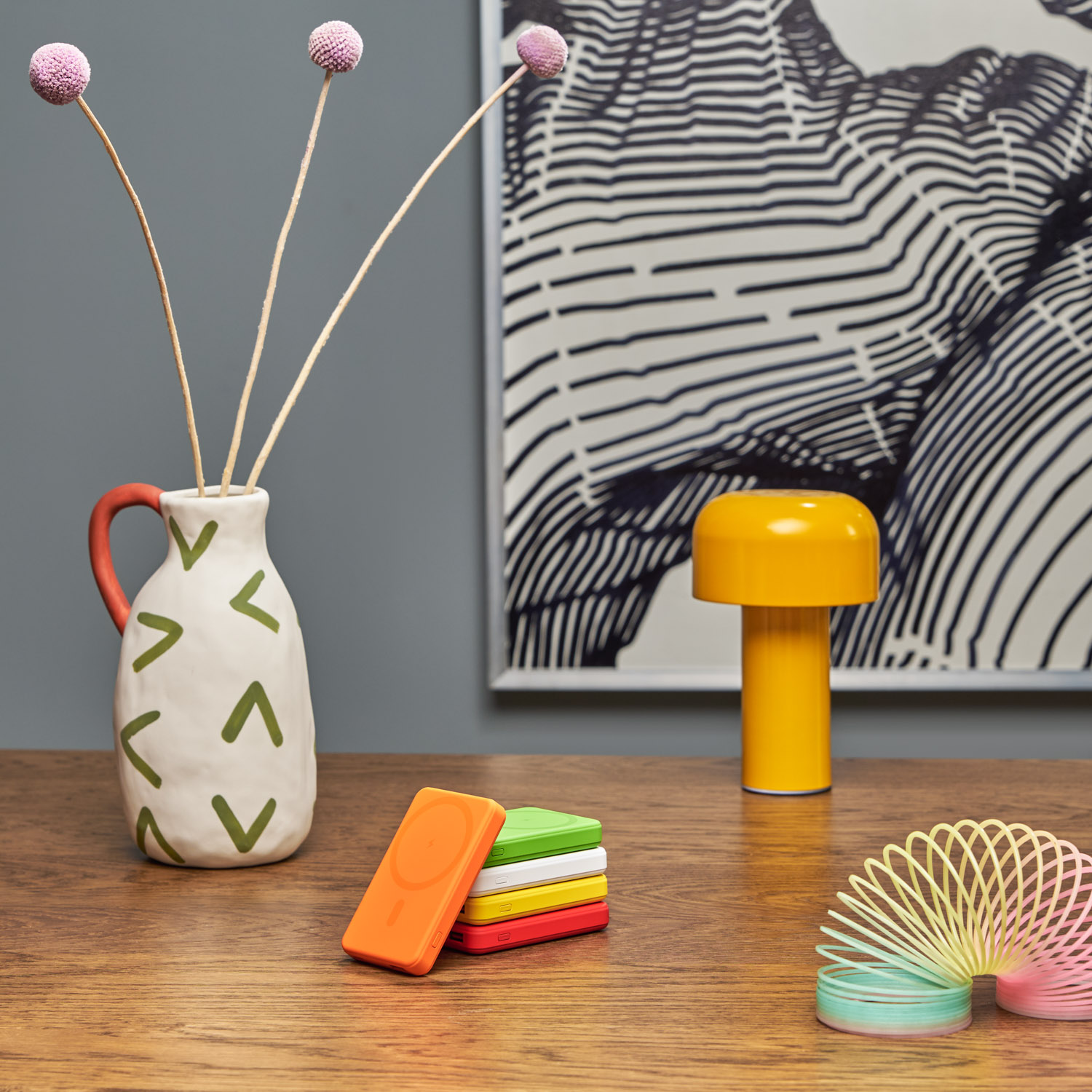 Внешний аккумулятор Largo PD 5000mAh с функцией беспроводной зарядки 15W, желтый-8