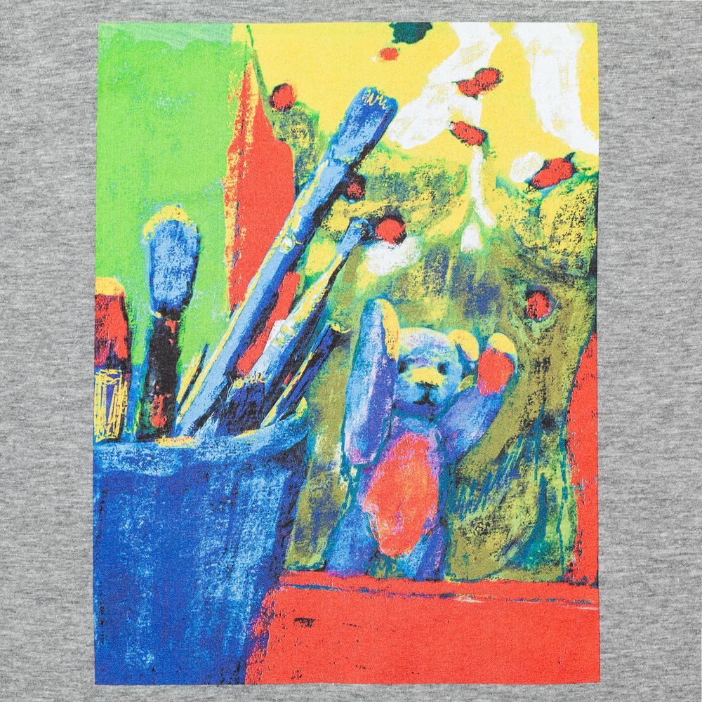 Футболка женская Artist Bear, серый меланж-2