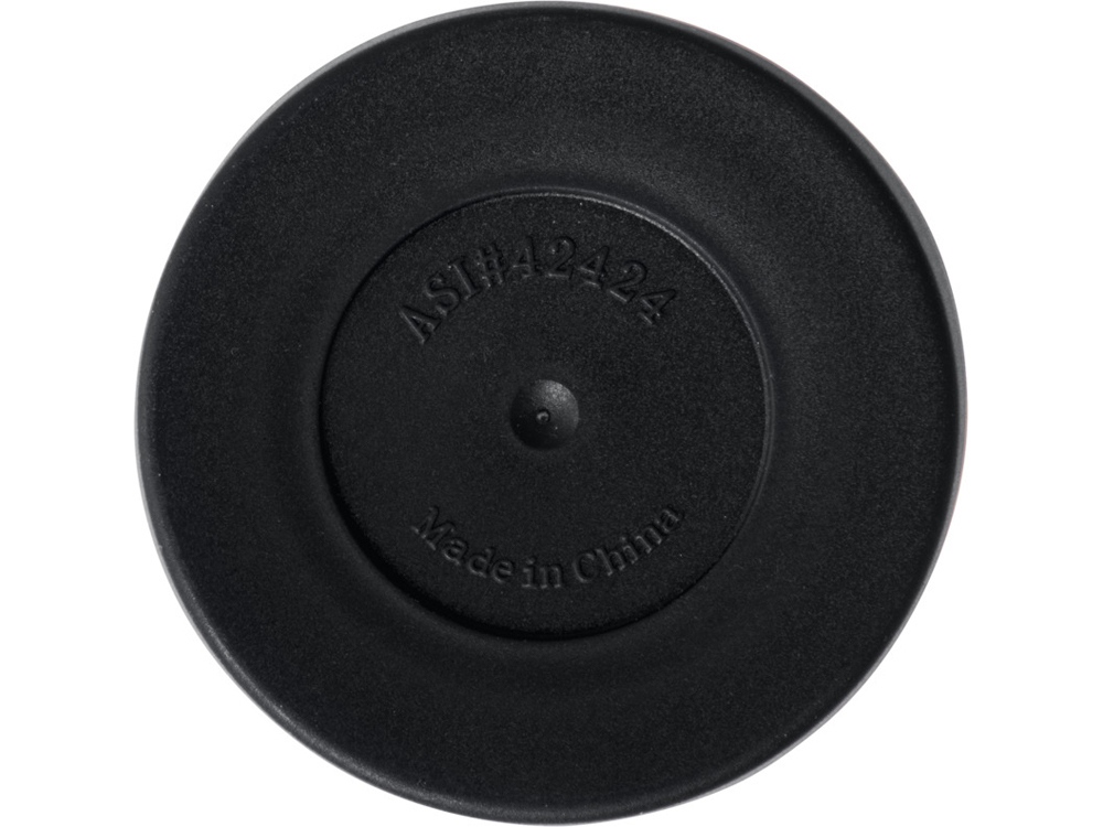 Термостакан Elwood из переработанной нержавеющей стали, 410 мл - Серебристый/Черный-4