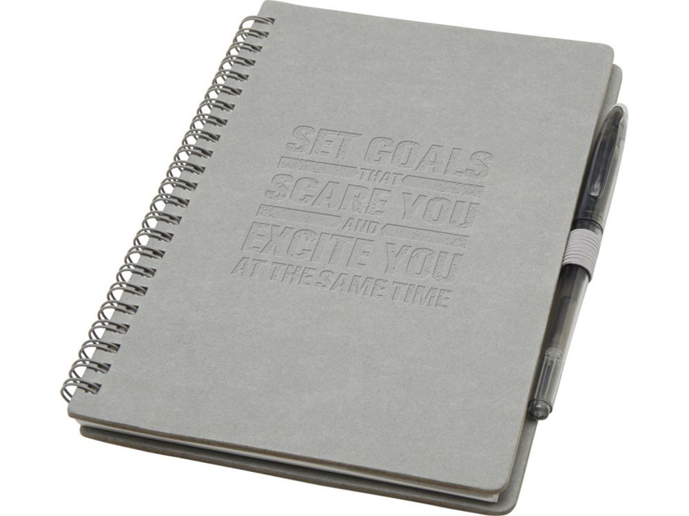 Slate многоразовый набор из блокнота в мягкой обложке и ручки - Серый-6