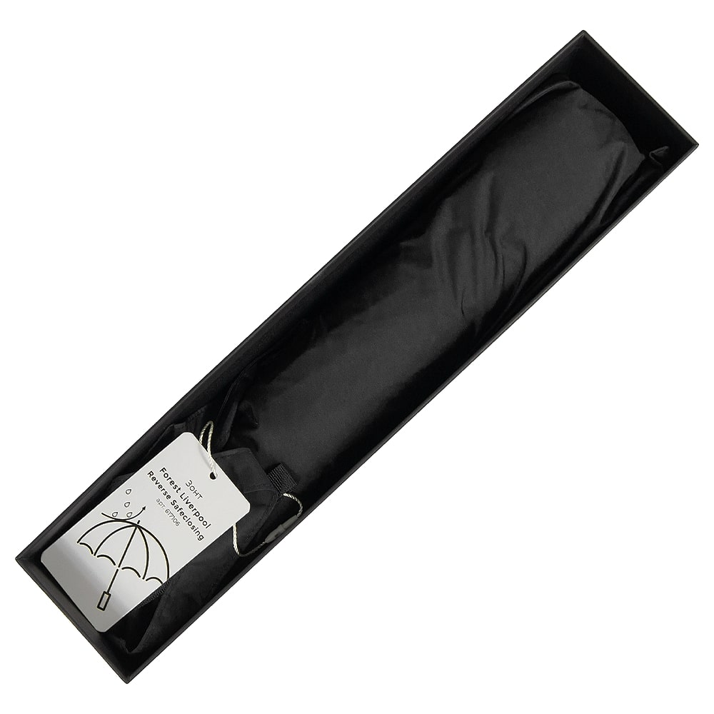 Зонт складной автоматический обратного сложения Forest Liverpool Reverse Safeclosing, Чёрный-9