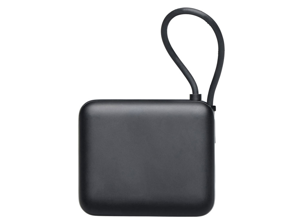 Внешний аккумулятор со встроенным кабелем Liri, QC/PD, 10000 мАч, черный-1