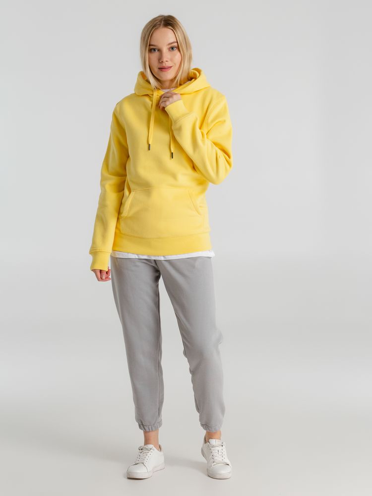 Толстовка с капюшоном унисекс King, желтая-6