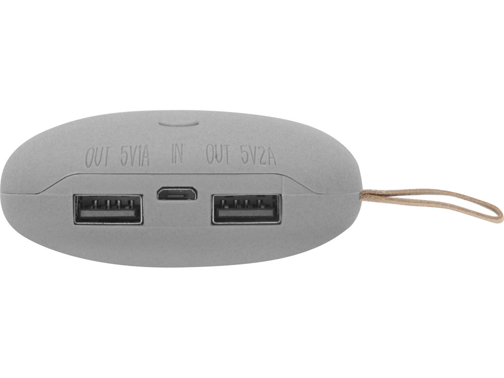 Внешний аккумулятор в форме камня Stone, 7800 mAh, серый-4