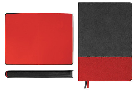 Ежедневник Flexy Treviso Nuba Sand Color А5, Серый/Красный-2