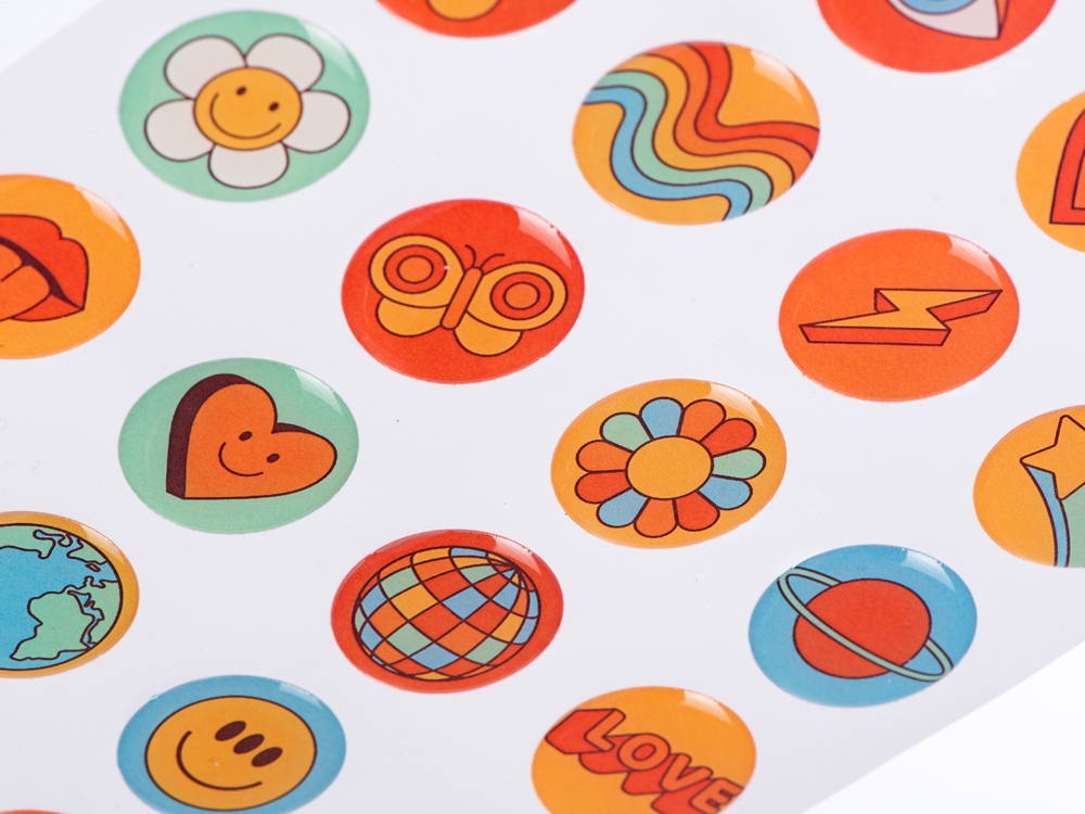 Сет объемных стикеров из эпоксидной смолы, А5-1