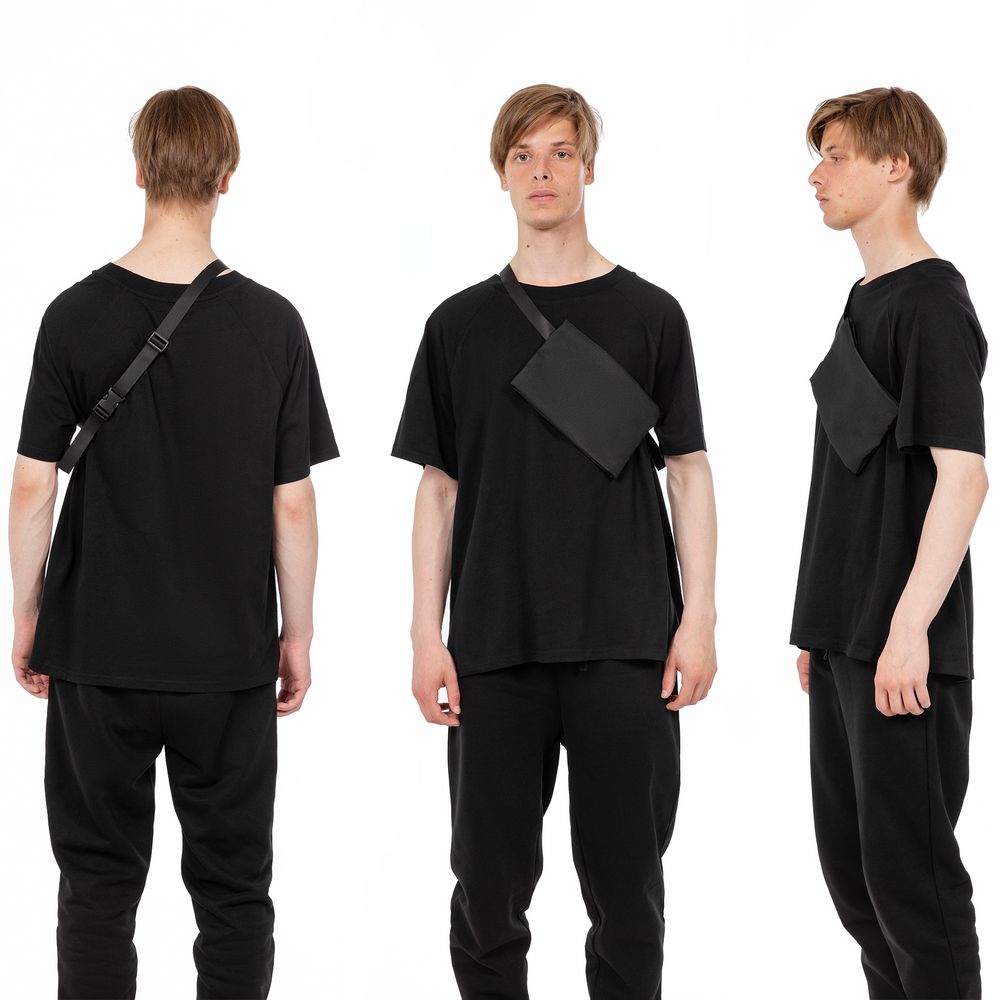 Поясная сумка W2, черная-3