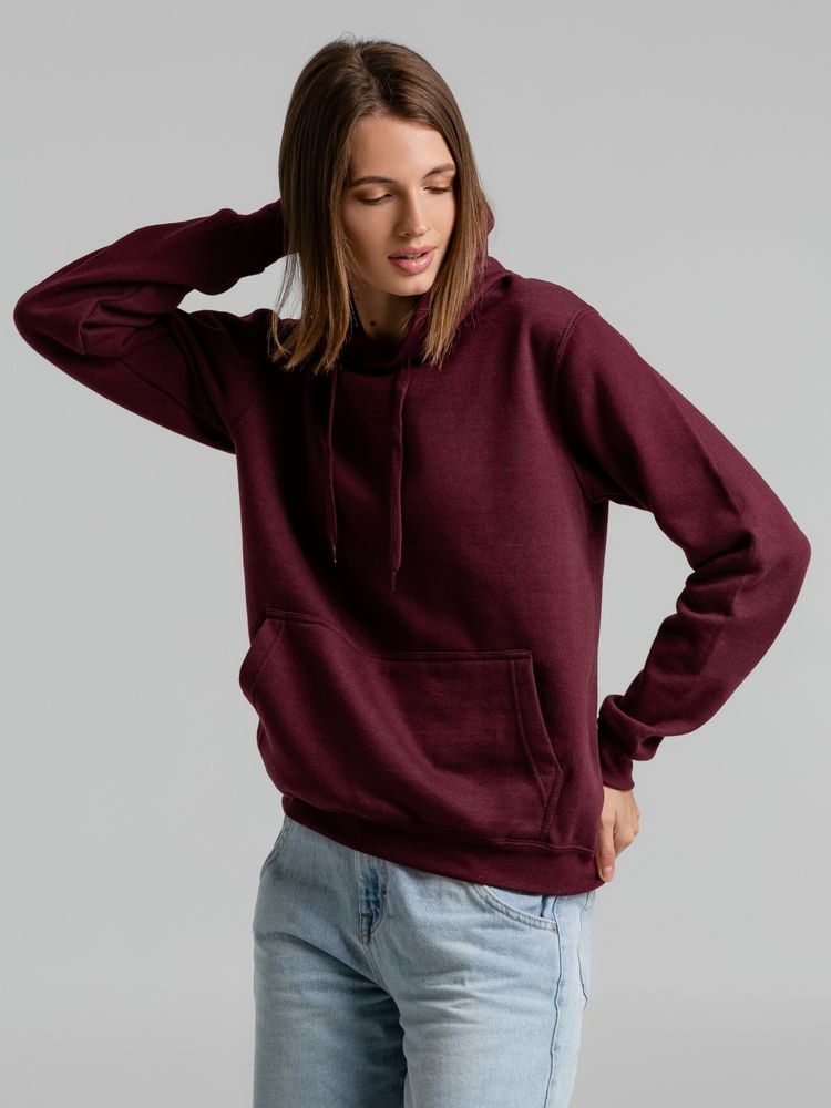 Толстовка с капюшоном Snake II бордовая-4