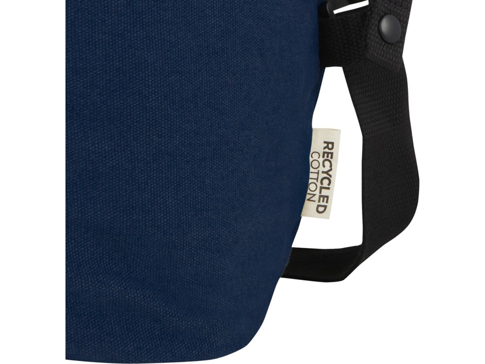 Спортивная сумка Joey из брезента, переработанного по стандарту GRS, объемом 25 л, темно-синий-6