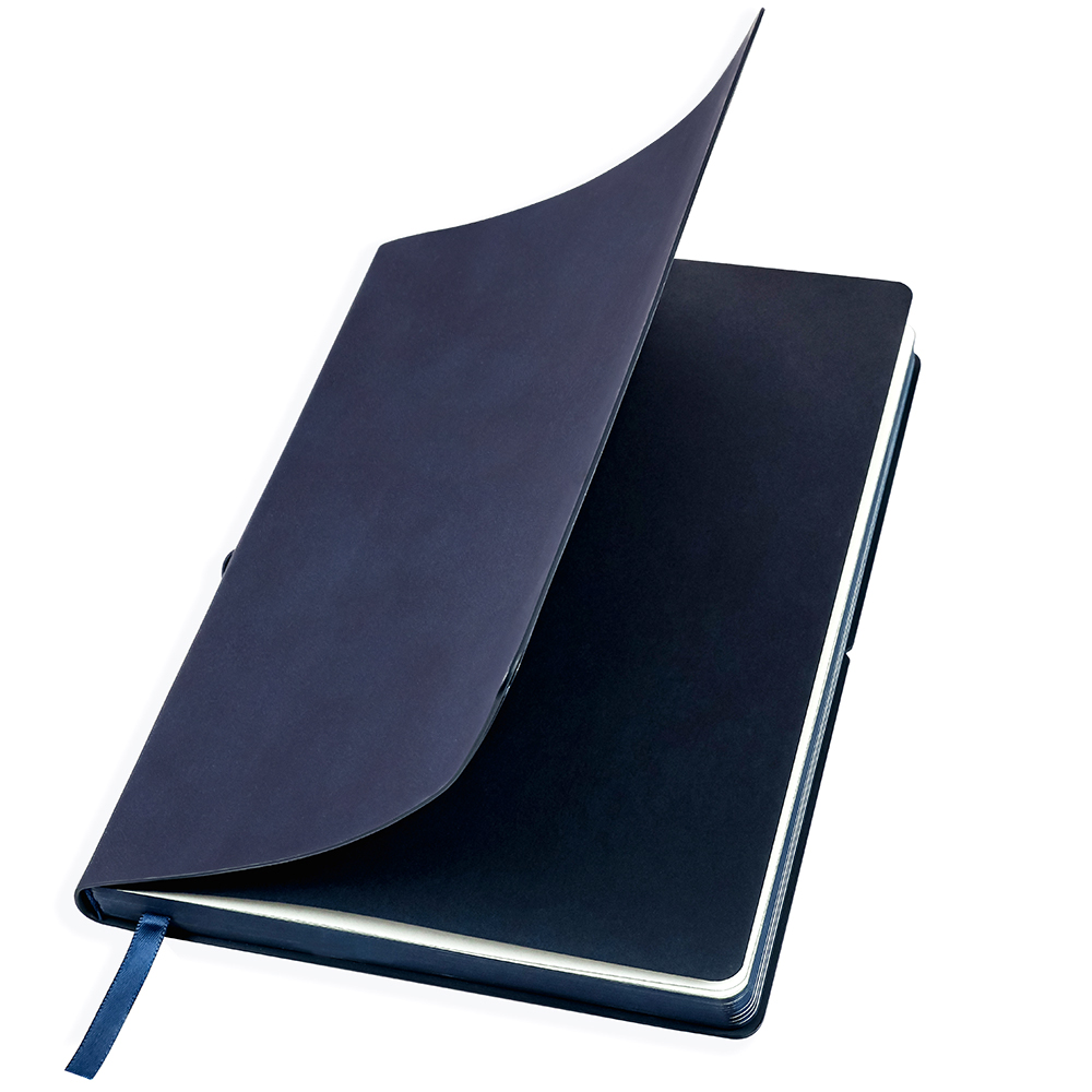 Ежедневник A5 недатированный Massimo в мягком переплёте, Темно-синий-1