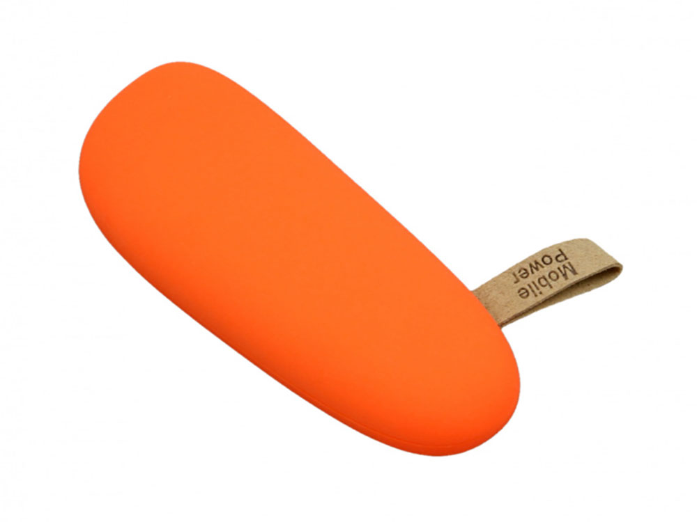 PB_Small_stone Универсальное зарядное устройство power bank в форме камня. 2600MAH. Оранжевый-1