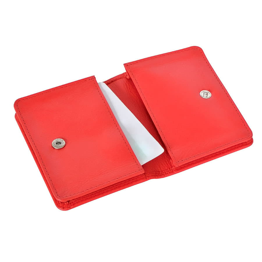 Футляр для визиток  "Триест" в подарочной упаковке, ярко-красный-1