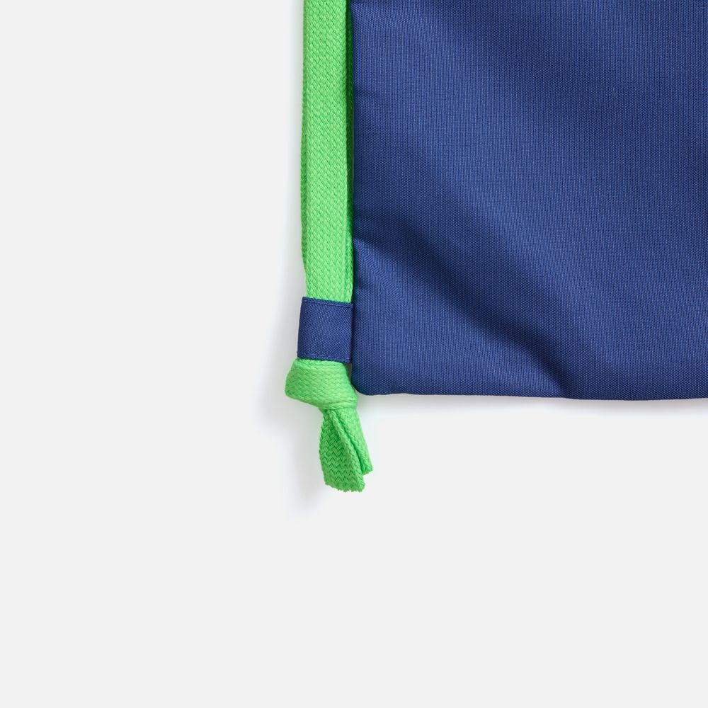 Рюкзак B3, синий с зелеными лямками-2