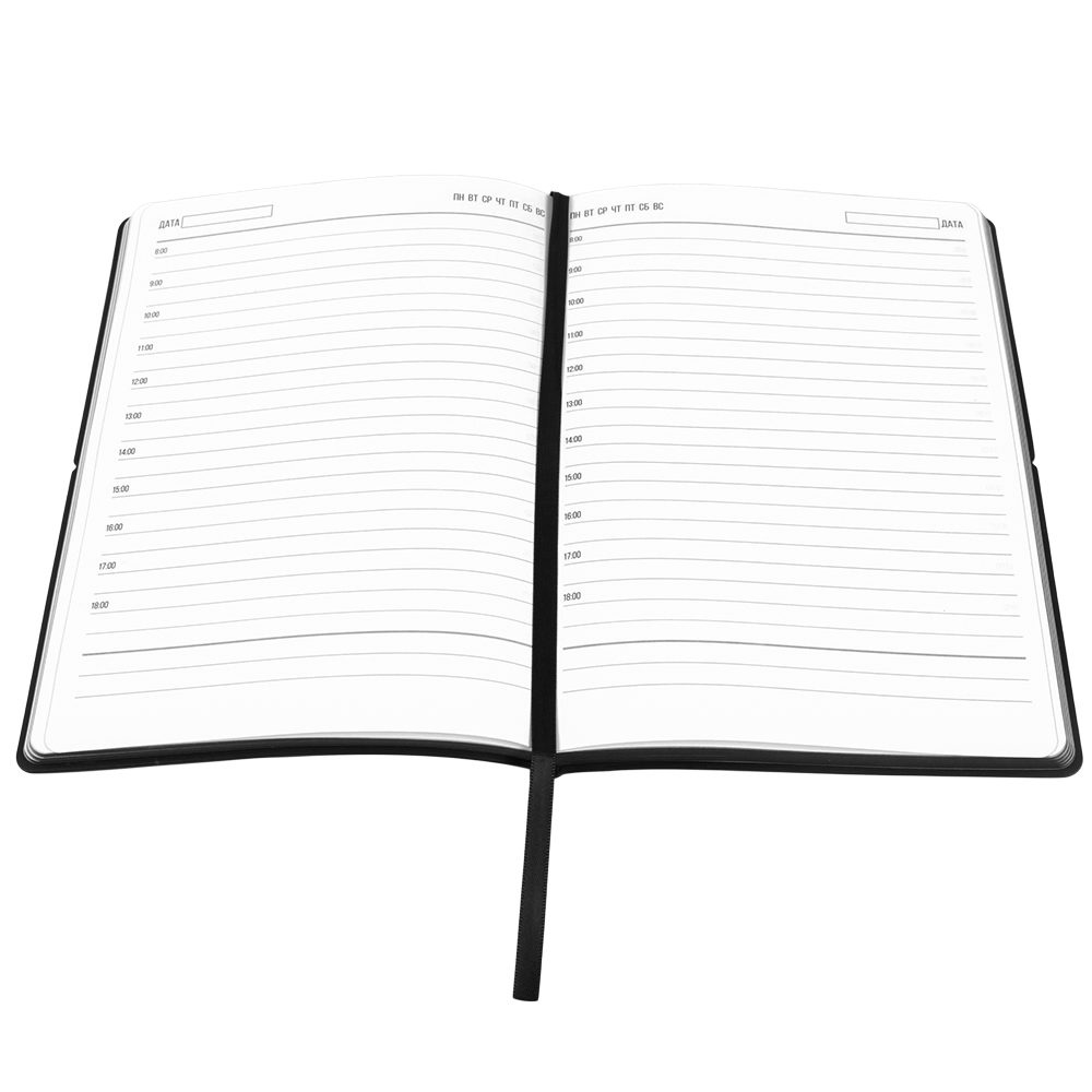 Ежедневник A5 недатированный Massimo в мягком переплёте, Черный-3