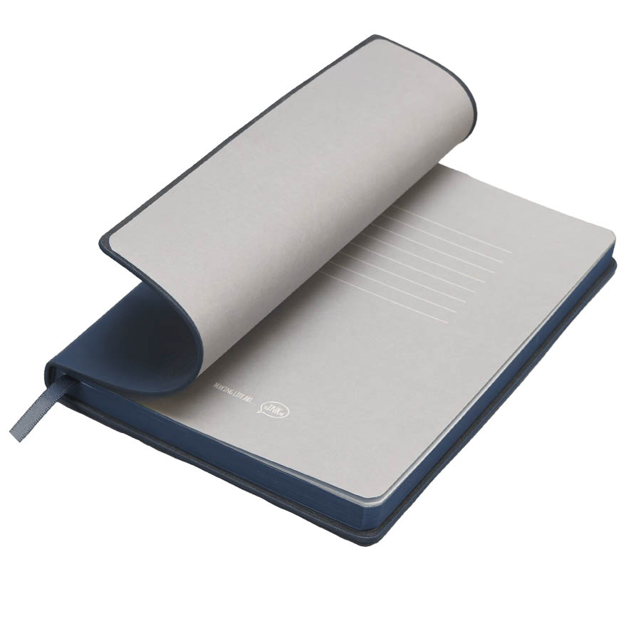 Бизнес-блокнот LADY, формат А5, темно-синий, блок в клетку, темно-синий-4