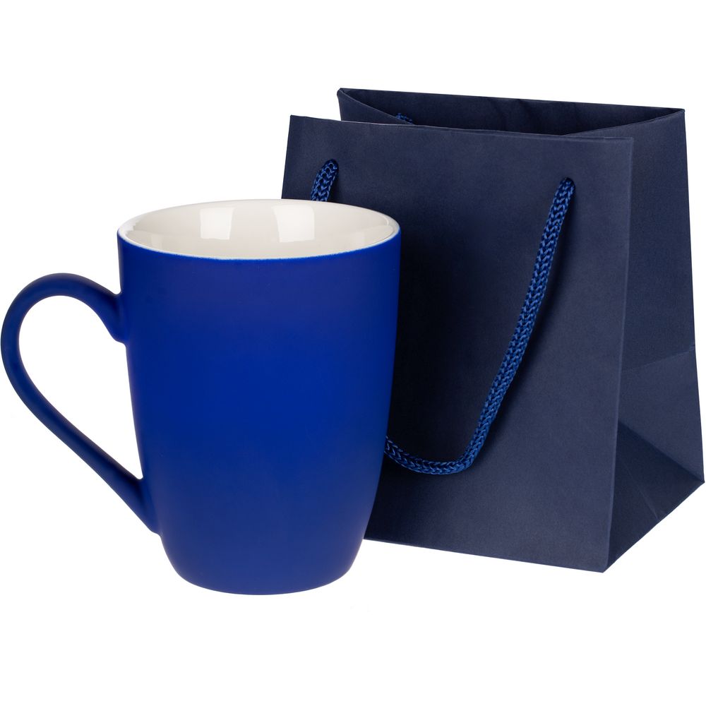 Пакет бумажный под кружку Cupfull, темно-синий-2