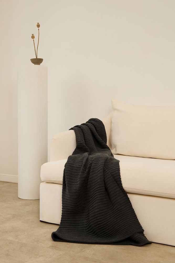 Плед Quill, темно-серый-4