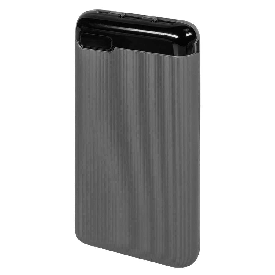 Универсальный аккумулятор Num 10 (10000 мАч), серый, 13,9х6.9х1,4 см, серый-0