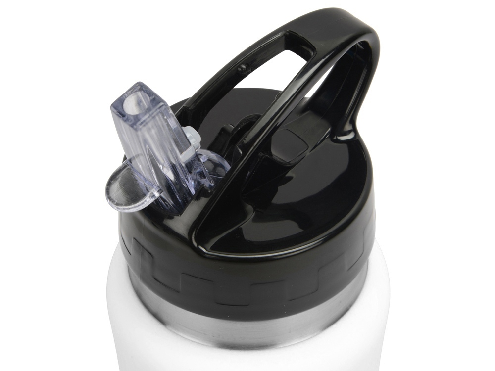 Бутылка спортивная Коста-Рика 600мл, белый-2