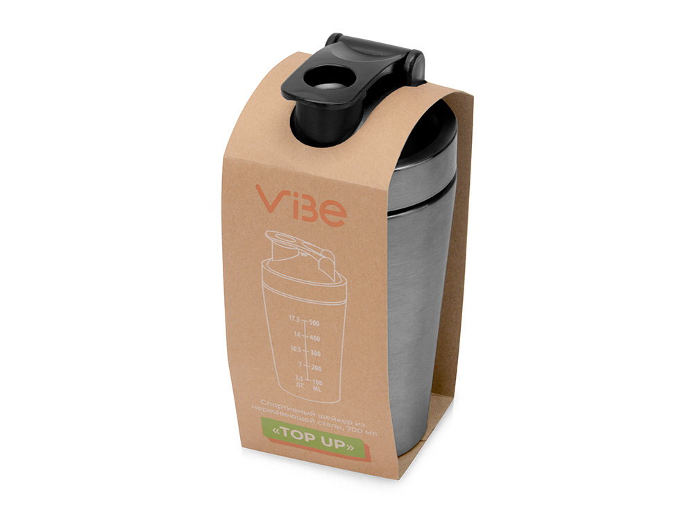 Спортивный шейкер из нержавеющей стали Top Up, 500 мл-9