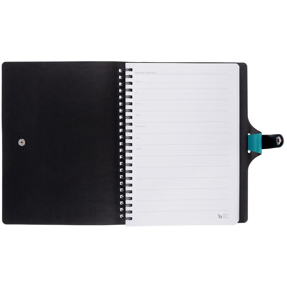 Ежедневник Strep Front на заказ, недатированный, бирюзовый-7