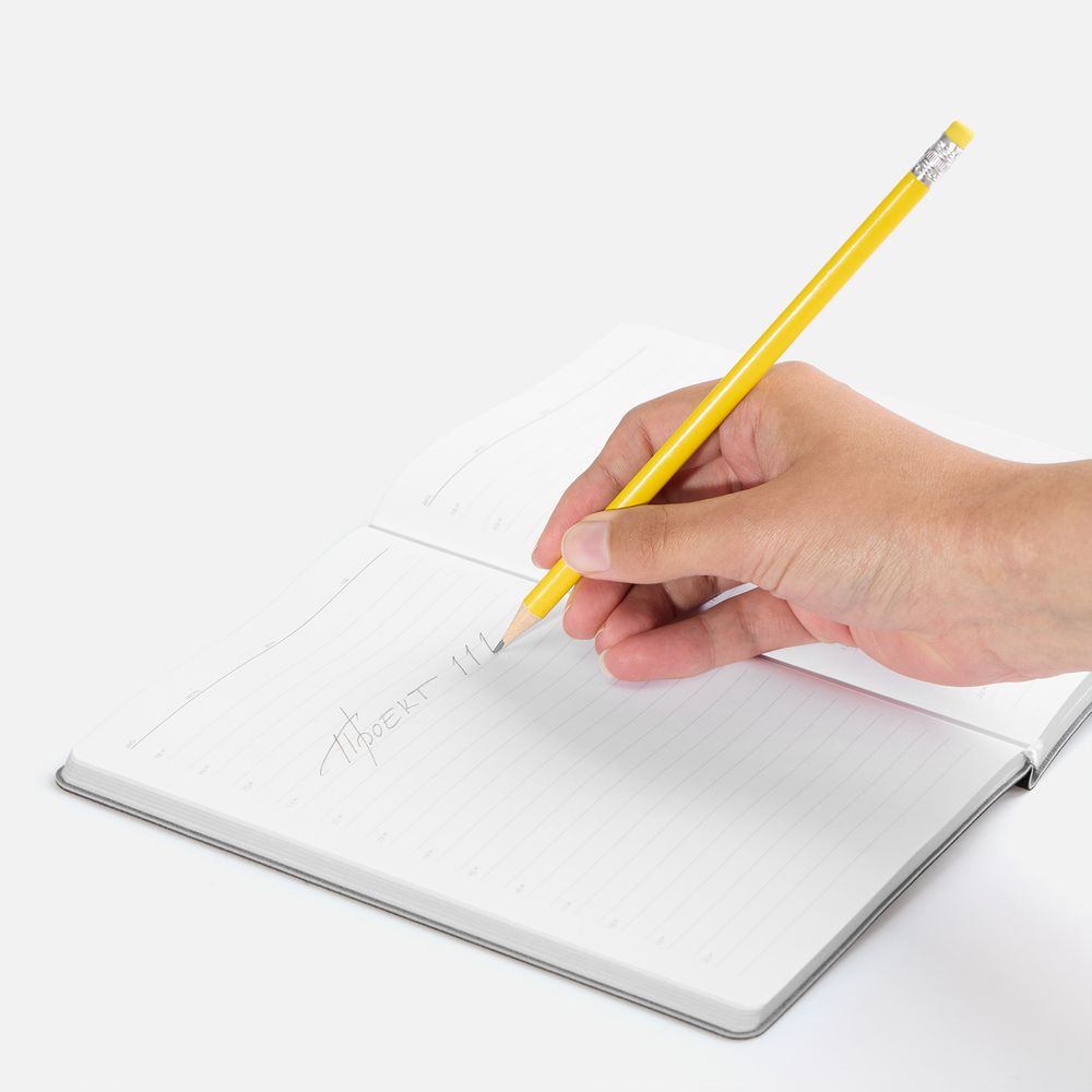 Карандаш простой Triangle с ластиком, желтый-2