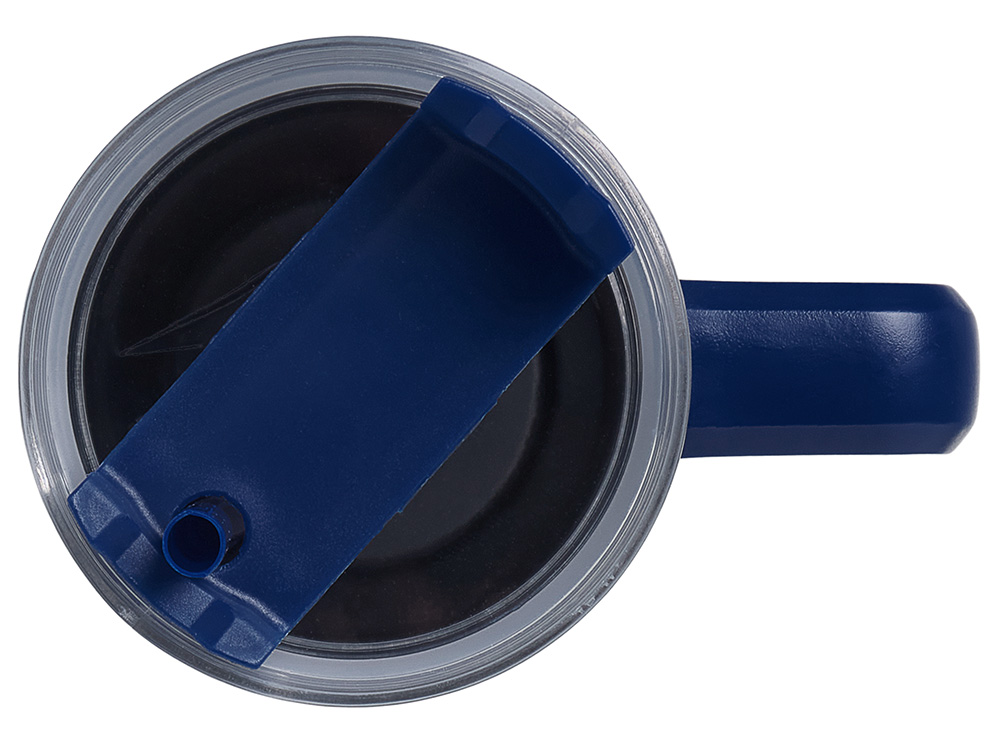 Термокружка Крэнстон с двойными стенками из переработанной нержавеющей стали, синий нейви-3