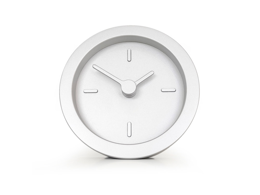 Часы настольные Sparky XXS, серебристые-3