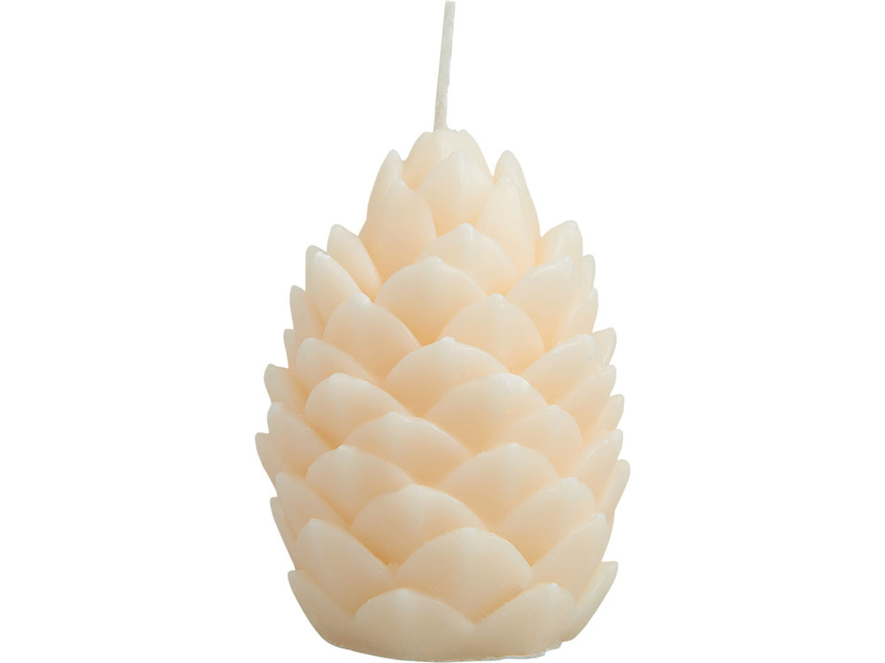 Свеча Шишка, молочный-1