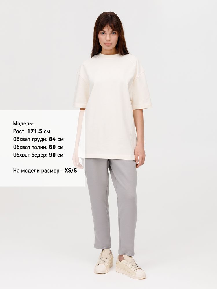 Футболка оверсайз унисекс Sideline, молочно-белая-5