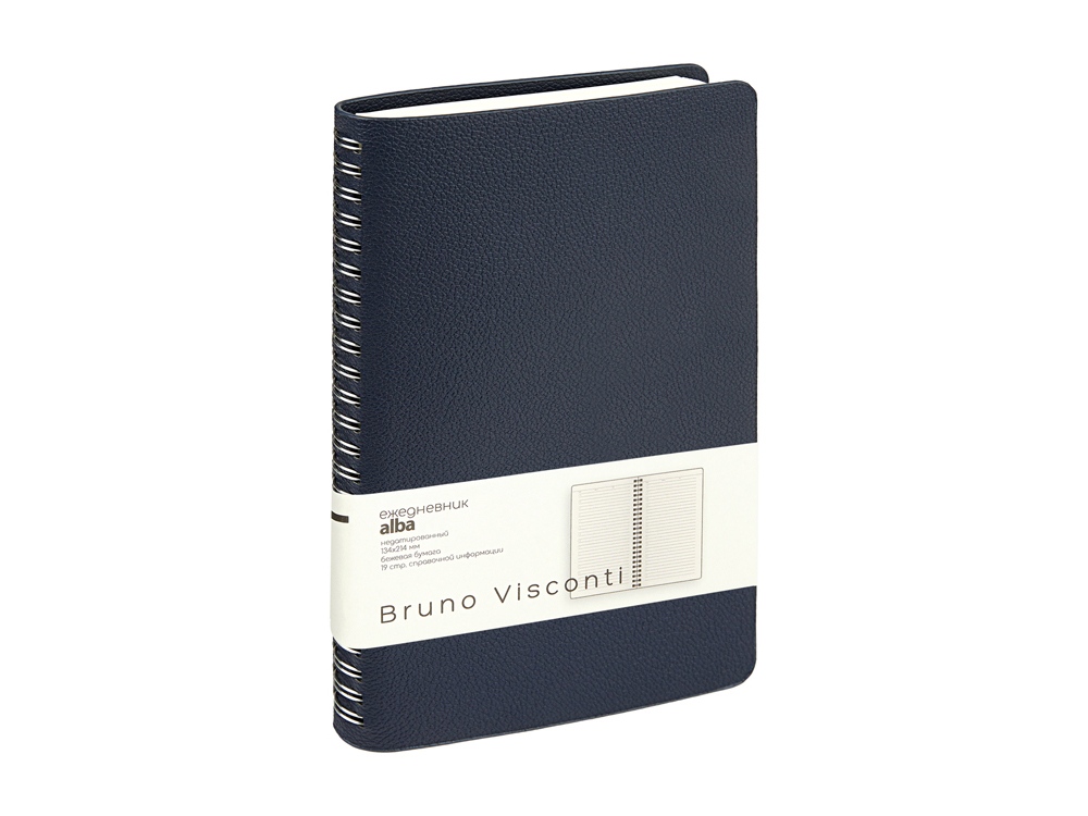 Ежедневник недатированный А5 Alba, темно-синий-0