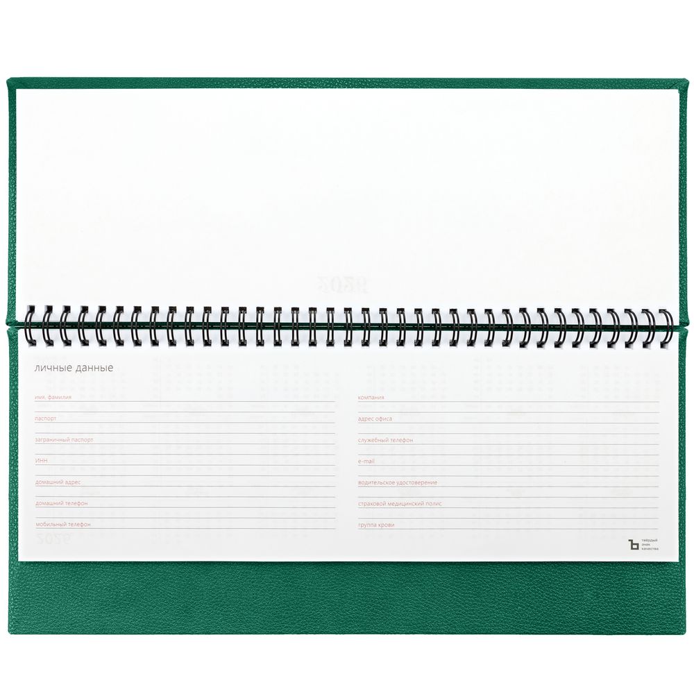 Планинг Sagrin, датированный, зеленый-4