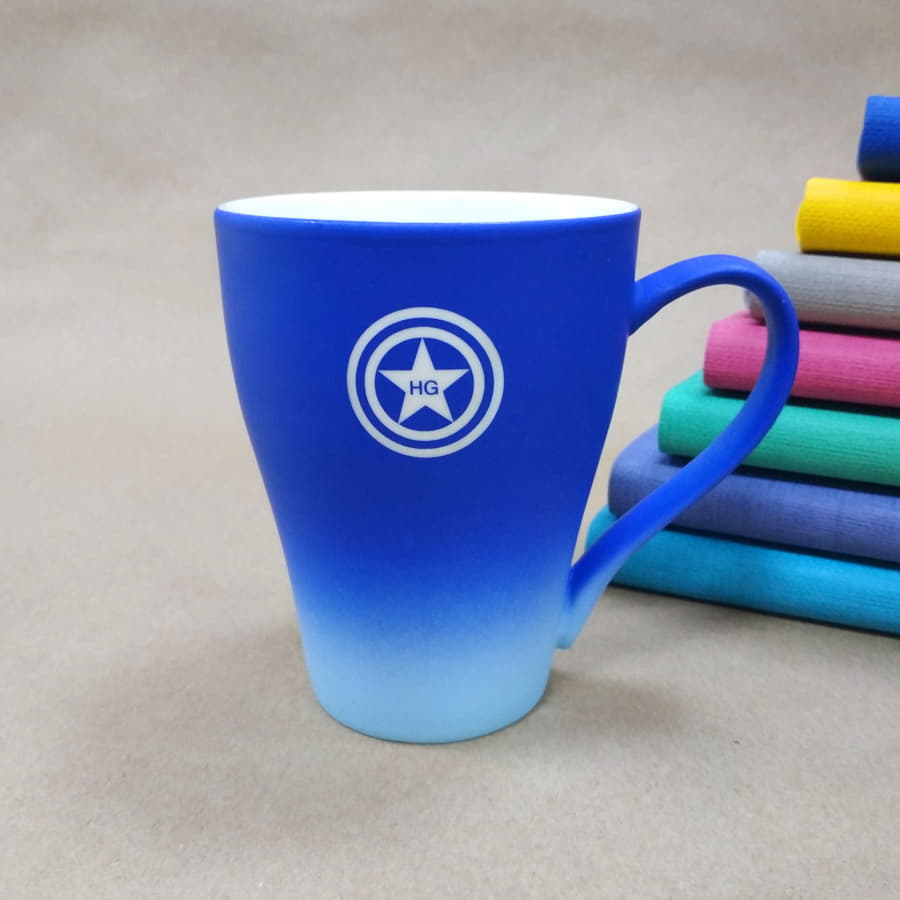 Кружка GRADE с прорезиненным покрытием, синий-6