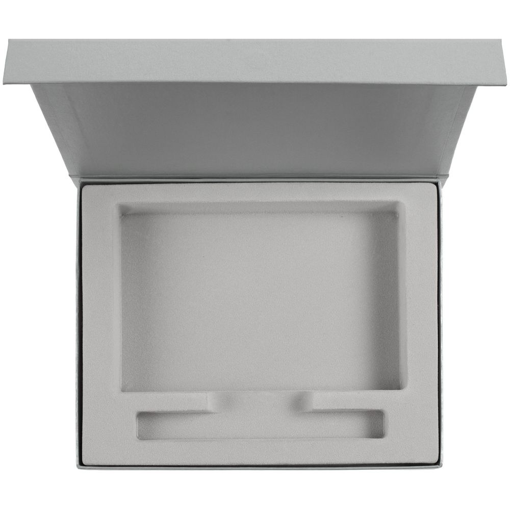 Коробка Rime под блокнот и ручку, серебристая-1