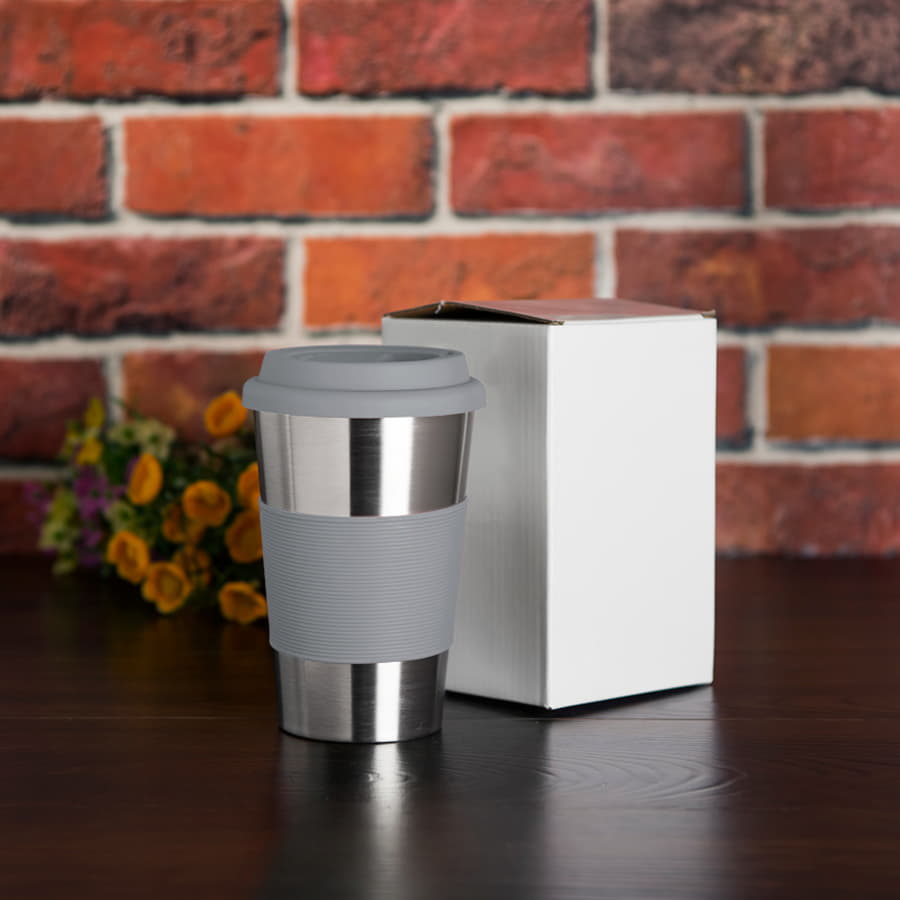 Термокружка  "Утро", серый-1