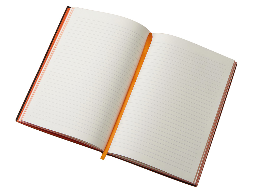 Блокнот C1 софт-тач, гибкая обложка, 128 листов, оранжевый-3