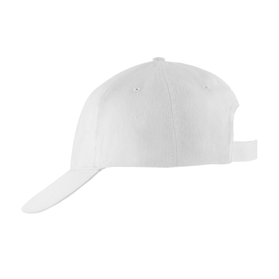 Бейсболка SOLAR, 6 клиньев, застежка на липучке, белый-0