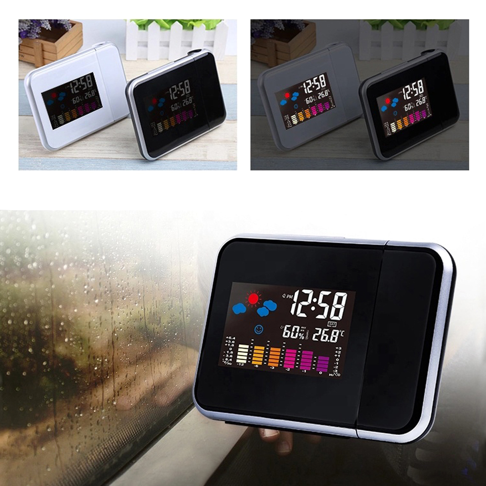 Часы-метеостанция Jettix с проективным циферблатом, Черный-2