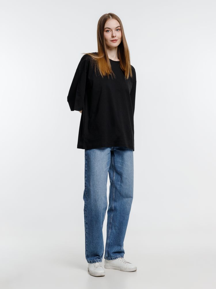 Футболка оверсайз унисекс Base Space, черная-5