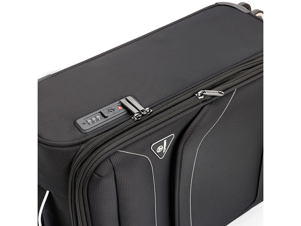 Чемодан TORBER НЕРО, чёрный, переработанный ПЭТ, 40 х 20 х 55 см, 37 л-8