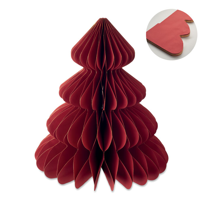 Paper Xmas tree decoration, красный-0
