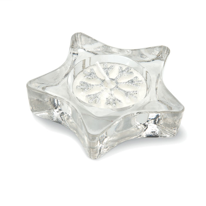 Подсвечник в форме звезды, тускло-серебряный-3