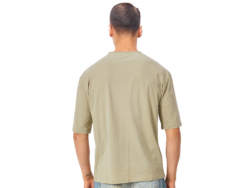 Футболка оверсайз Liyon унисекс, оливковый-4
