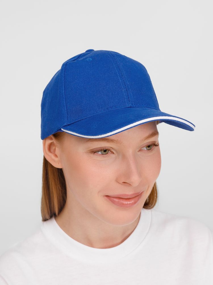 Бейсболка Buffalo, ярко-синяя с белым-5