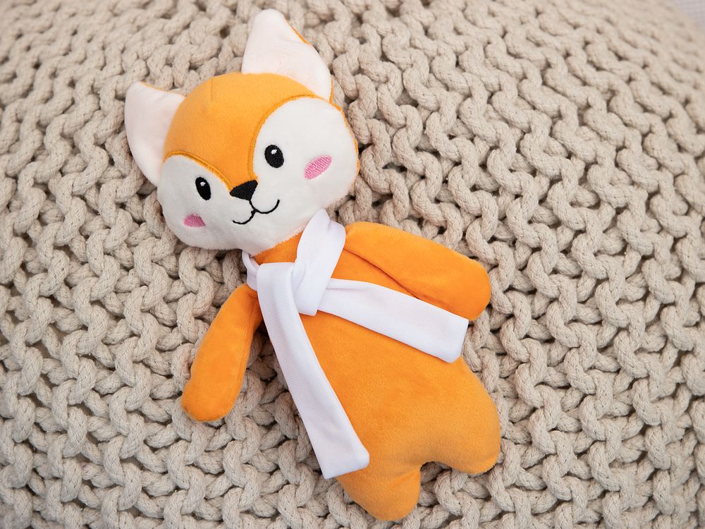 Мягкая игрушка Beastie Toys, лисенок с белым шарфом-3