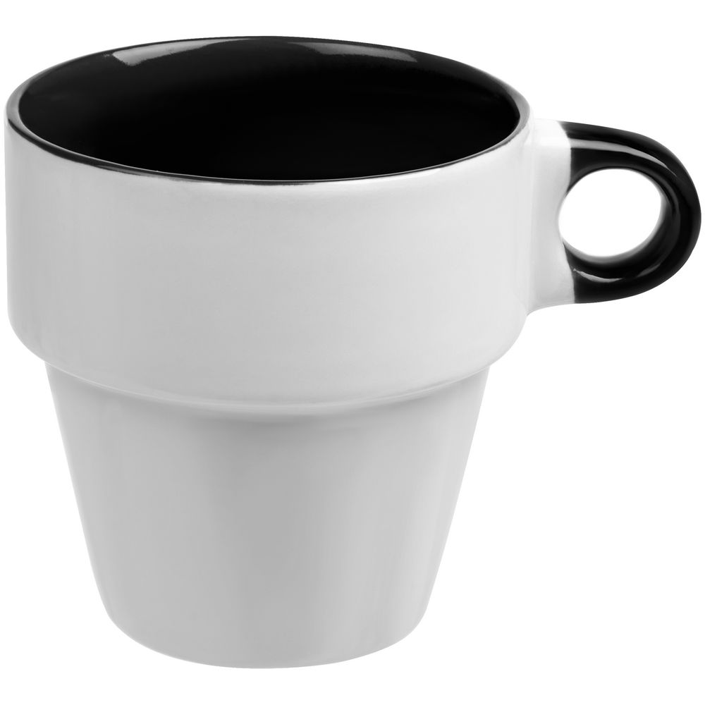 Набор из 4 кружек Inset с подставкой, черный-2