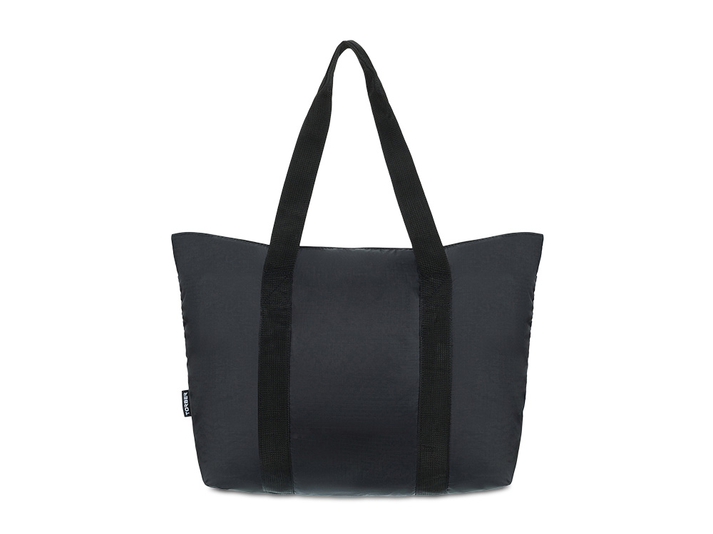 Сумка складная TORBER, черный, полиэстер, 48x33x12 см-0