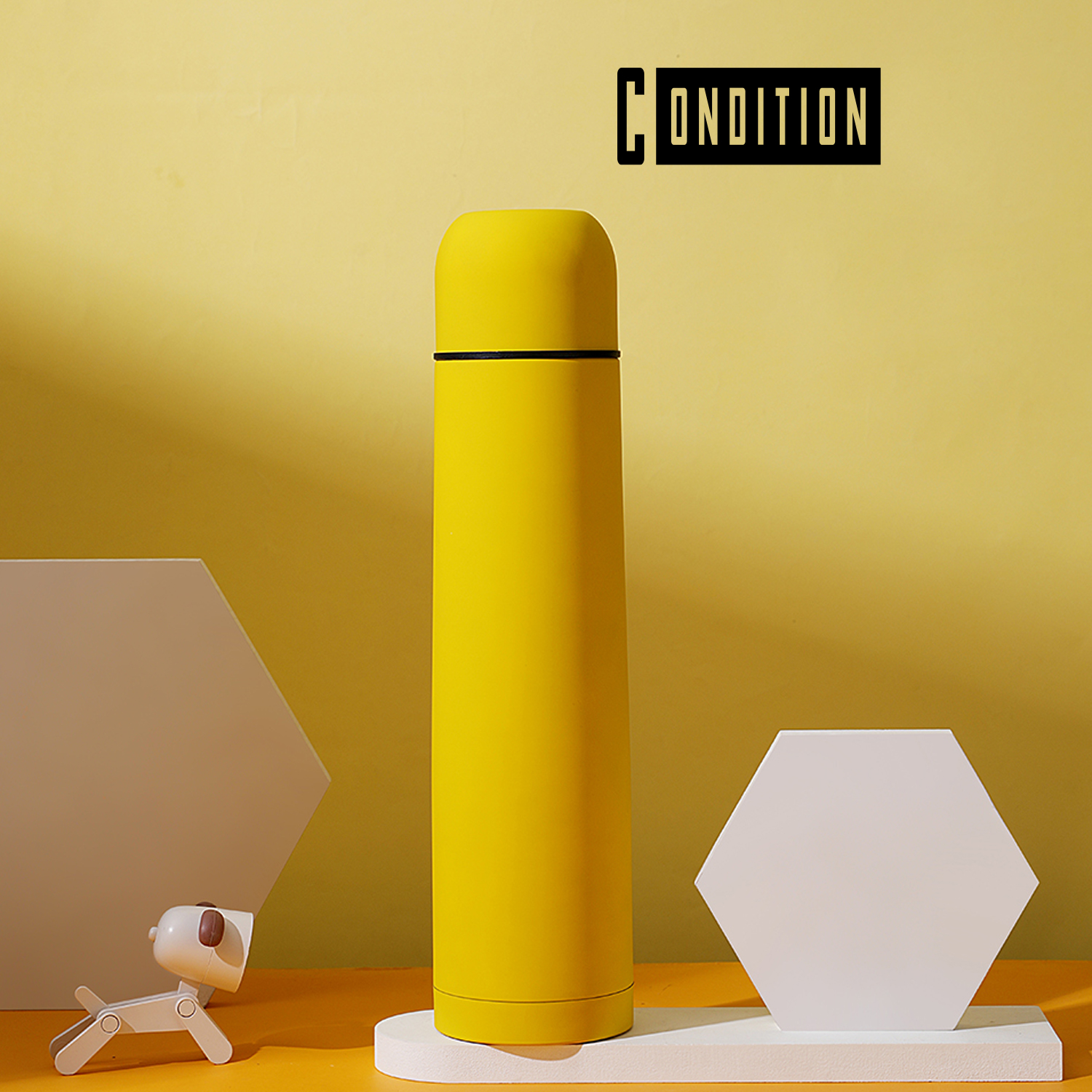 Термос софт-тач Yanemal 1 л. (желтый)-0